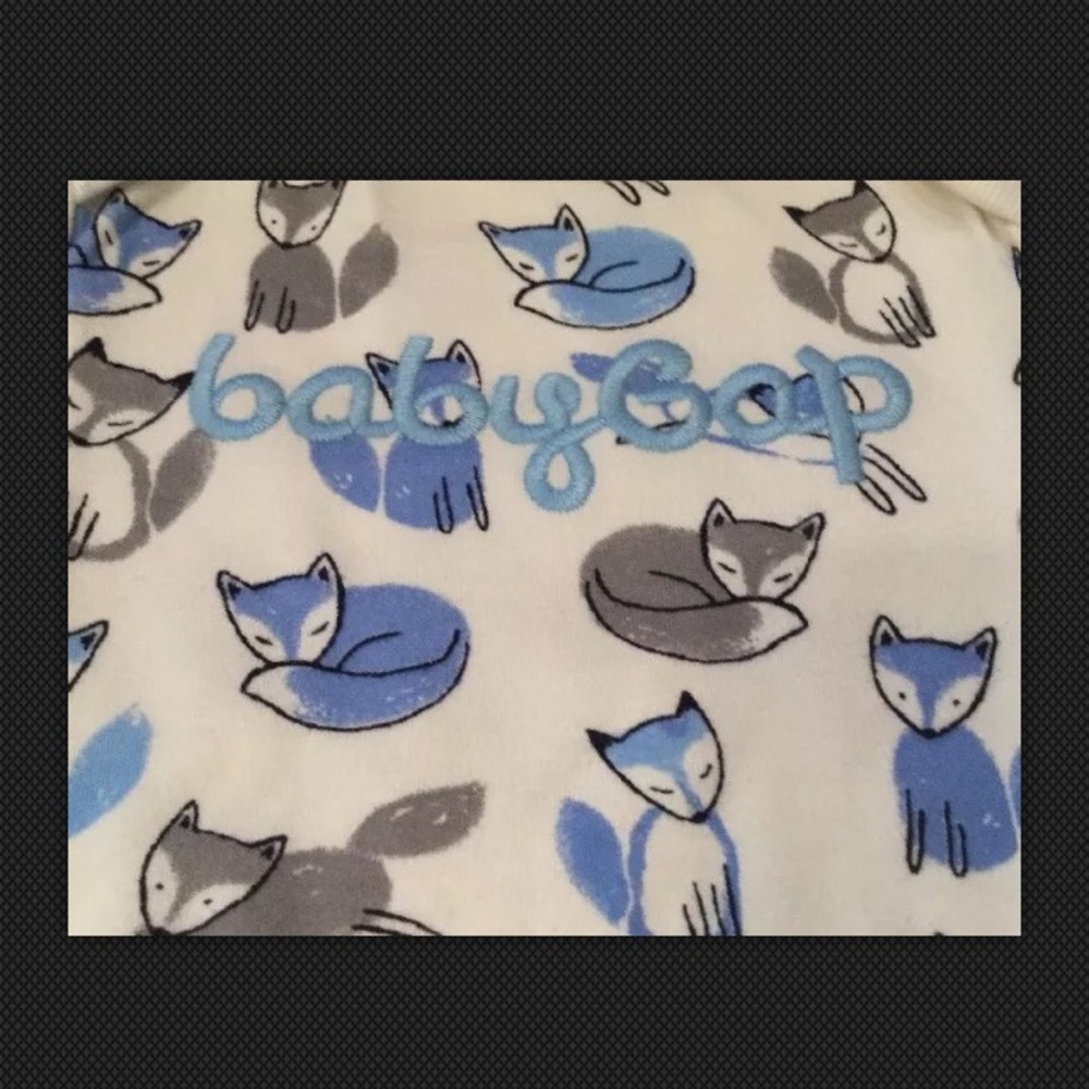 Gap 0 3 Months Fox Shirt & Navy Blue Pants - Picture 3 of 3